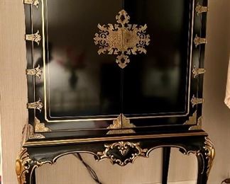 Lacquer Bar Cabinet Queen Anne Legs - Stand