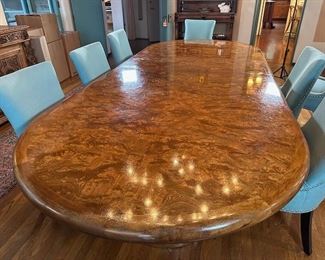 $2200  Burlwood Walnut 126 x 52 x 28 (+ another 52" extension available- needs refurb)