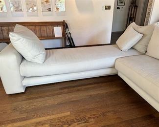 $2100, 1980s Schneider Mid-Century Modern White Custom Sectional