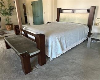 $200 Custom bedhead and bench (no bed base only metal frame)