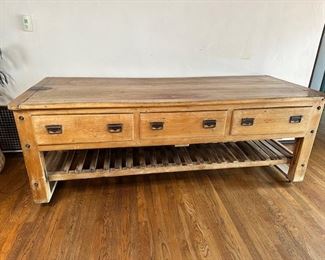 $2750 Rustic work table, side table (British) 83.5 x 32.5 x 30.5