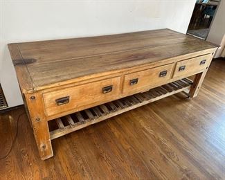 $2750 Rustic work table, side table (British) 83.5 x 32.5 x 30.5