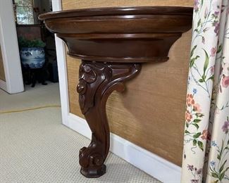 $200 Antique demi-lune side (wall) table