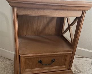 $100 EACH (there are 2) Stanley side tables/night stands. Measurements: 26" x 32" x 15"