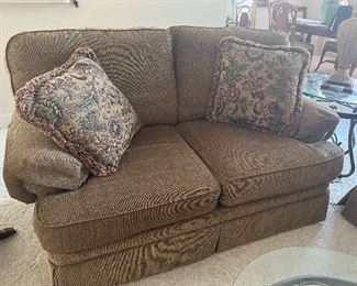$225 - Love seat. Measurements: 64" x 37" x 17"