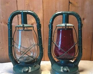 2 Dietz Monarch Oil Lamps