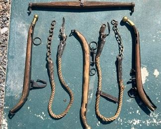 Antique Horse Hames, Harness, Single Tree Wagon, plow Hitch