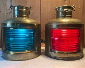 Antique Perko Port Starboard Ships Lights