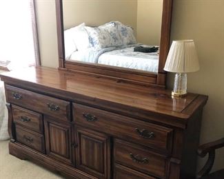 PART OF BEDROOM SET DRESSER WITH MIRROR