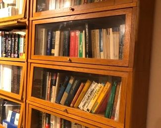 BOOKS AND PAIR OF BOOKCASES
