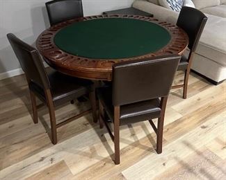 POKER TABLE & CHAIRS -- AVAILABLE OFF SITE -- PLEASE CONTACT CINDY @ (724) 289-8077 FOR PURCHASE ANYTIME 