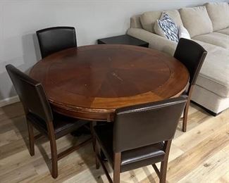 POKER TABLE & CHAIRS -- AVAILABLE OFF SITE -- PLEASE CONTACT CINDY @ (724) 289-8077 FOR PURCHASE ANYTIME 