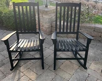 PAIR OF ROCKING CHAIRS -- AVAILABLE OFF SITE -- PLEASE CONTACT CINDY @ (724) 289-8077 FOR PURCHASE ANYTIME 