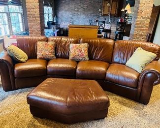 Papallo leather sectional sofa