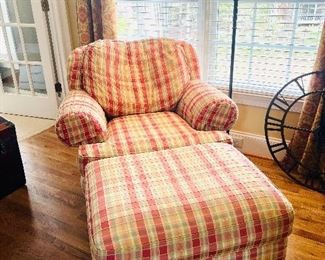 Highland House club chair with ottoman
