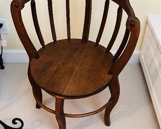 Rare antique barrelback chair