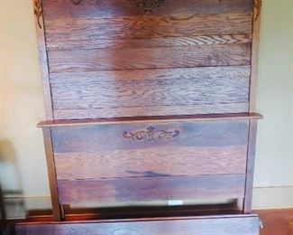 Gorgeous oak antique bed