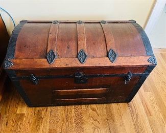 Antique steamer trunk