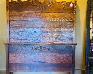 Antique oak bed