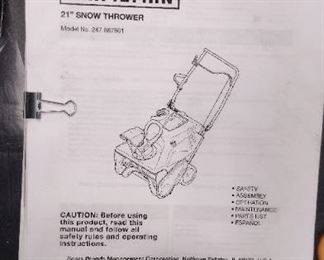 craftsman snow auger
