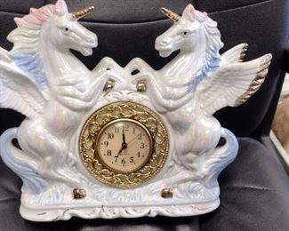 unicorn mantle clock