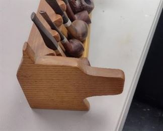 awesome briarwood pipe collection and rack