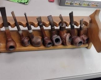 awesome briarwood pipe collection and rack