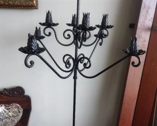 heavy wrought iron candelabra