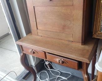 antique drop front desk