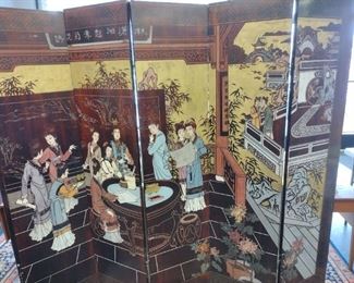 6 panel antique room divider