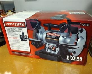 craftsman bench grinder new in box