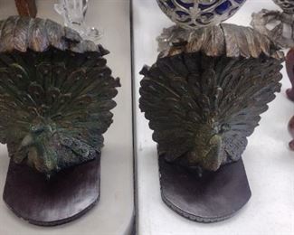 peacock bookends