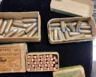 vintage Winchester ammo and box's