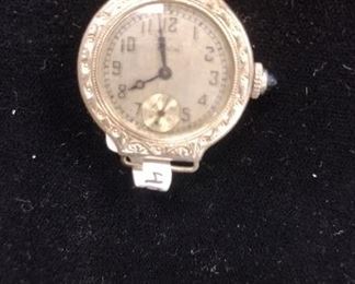 vintage gold filled wrist watch with sapphire wind