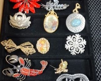 costume jewelry and brooches