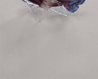 cranberry art glass fish