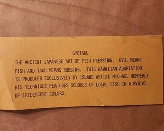 Gyotaku Fish Print Information