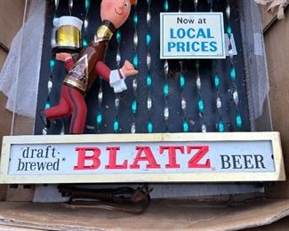 BLATZ BEER SIGN NEW OLD STOCK