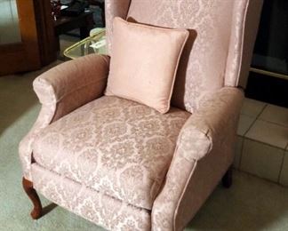 Action Industries Back\Envers Upholstered Wingback Reclining Armchair, 41" x 30" x 28"