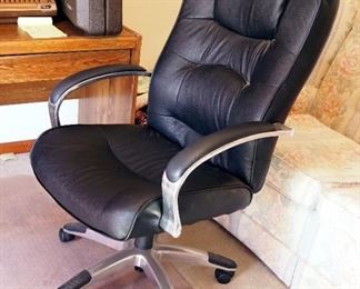 Vynl Cushioned Seat And Back Rolling Adjustable Height Office Chair 44" Tall Seat Height 18", With Vynl Protective Rolling Matt 52" x 44"