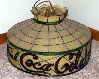 Coca-Cola Fiberglass Ceiling Hung Light Fixture, 11" x 19"