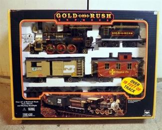Gold Rush Battery Powered Train Set, Including Engine, Caboose, And Freight Car