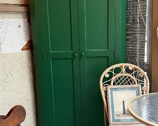 PAINTED GREEN CABINET
