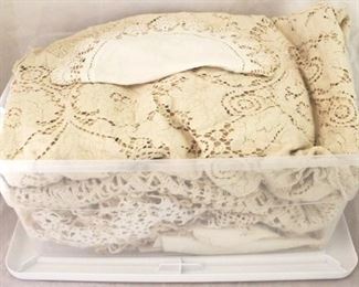 15 - Box of Antique Linens
