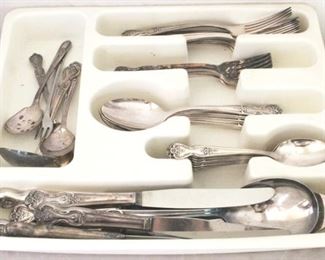 16 - Tray of Assorted Silverware/Silverplate
