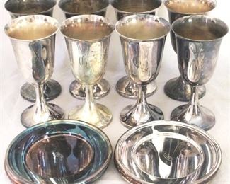 18 - 16 piece Silver Plate Goblets and Plate Set
