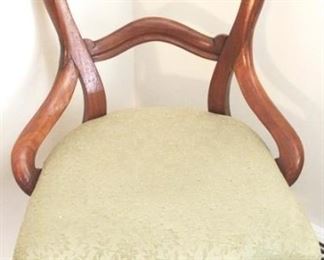 30 - Victorian Walnut Balloon Back Chair 36 x 20 x 17
