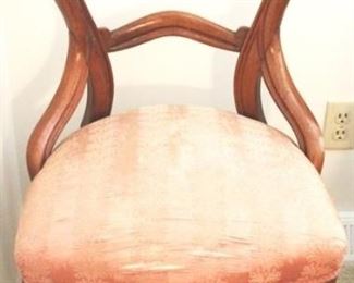 31 - Victorian Walnut Balloon Back Chair 36 x 20 x 17
