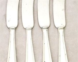 42 - 4 Piece Set Sterling Butter Knives - 6"
