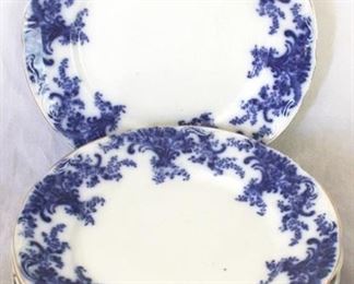 53 - 5 English 7" flow blue plates
